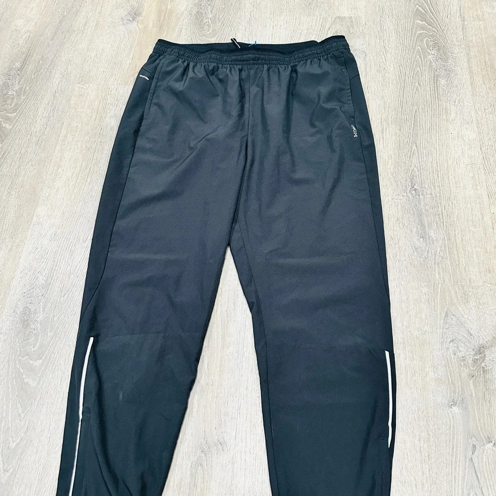 Skora Qwick-Dry Mens Running Pants Black XL Reflective Athletic Joggers Training